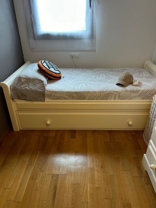 Cama nido madera 80x180 + cómoda