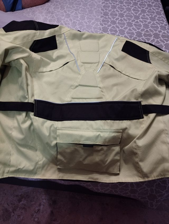 Chaqueta Motero verde fosforito Reflectante.