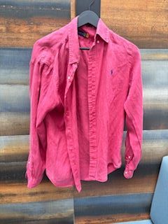 Camisa Polo Ralph Lauren Lino Roja