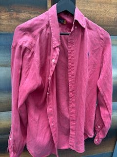 Camisa Polo Ralph Lauren Lino Roja