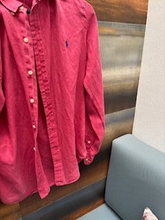 Camisa Polo Ralph Lauren Lino Roja