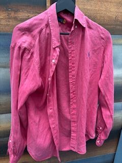 Camisa Polo Ralph Lauren Lino Roja