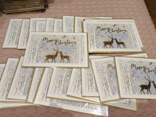 Lote 20 Tarjetas Felicitación Navidad Ciervos