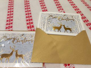 Lote 20 Tarjetas Felicitación Navidad Ciervos