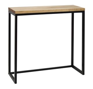 Mesa alta estrecha madera y metal