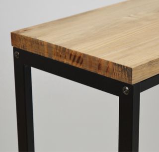 Mesa alta estrecha madera y metal