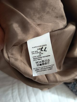 Vestido elegante marrón y dorado Talla S/M