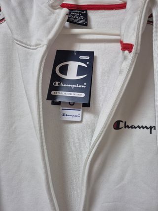Sudadera Champion Blanca Hombre