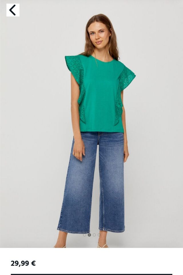 Camiseta Cortefiel verde talla M