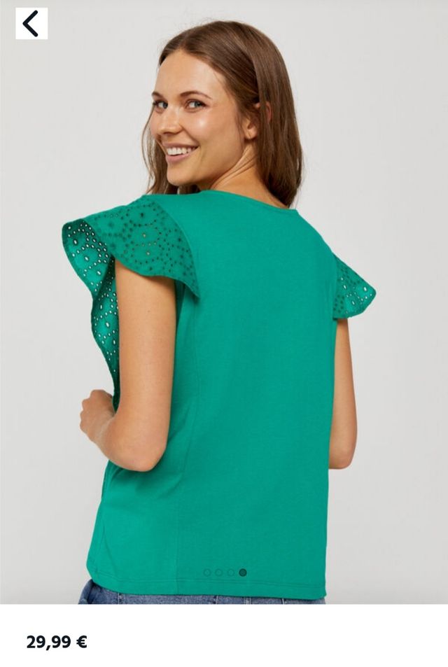 Camiseta Cortefiel verde talla M