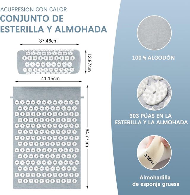 Esterilla Acupresión con Cojín