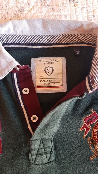 Polo Studio manga larga verde