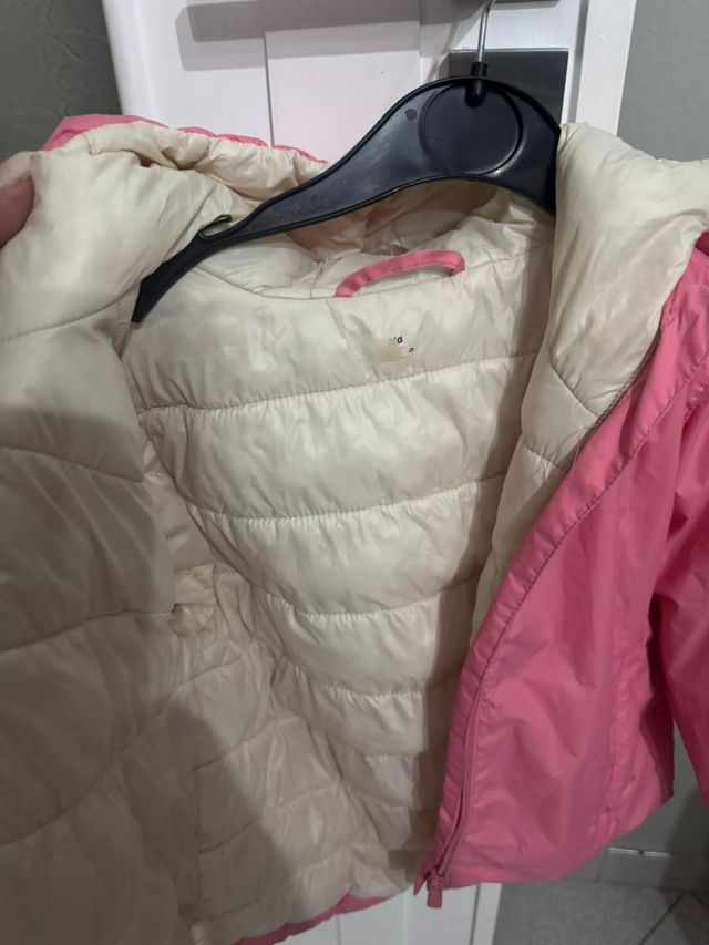 Giubbotto rosa bambina con cappuccio