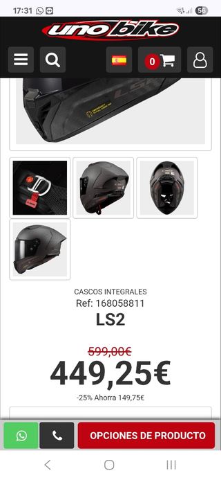 Casco LS2 FF805 Thunder GP AERO XS