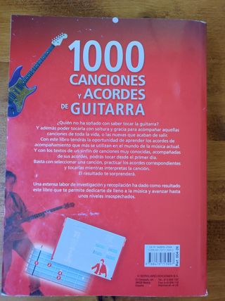 Libro 1000 Canciones y Acordes de Guitarra