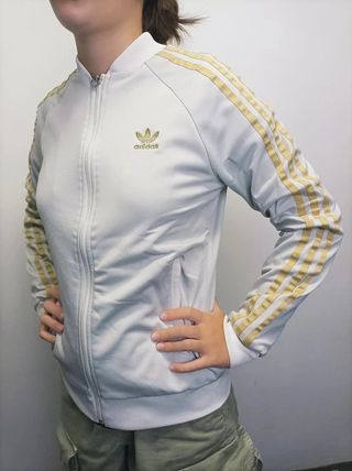 Chaqueta Adidas Vintage Talla M Dorada