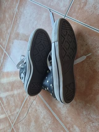 Botas Zapatilla Converse Piel Negras