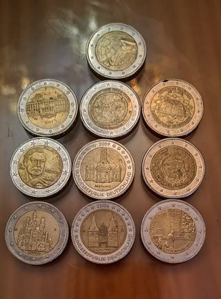 Pack 10 Monedas Conmemorativas Alemania