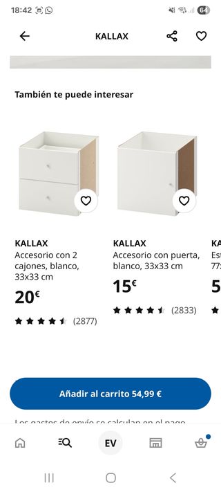 Escritorio blanco Kallax con dos cajones