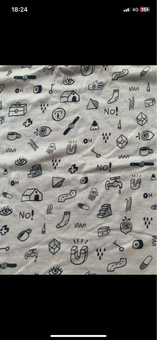 Camiseta blanca estampada manga corta