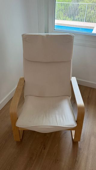 Silla de madera y tela para interior/exterior