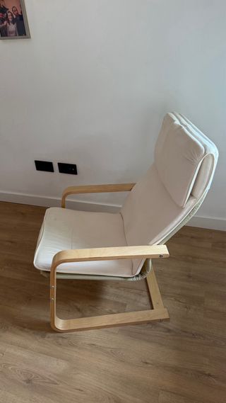 Silla de madera y tela para interior/exterior