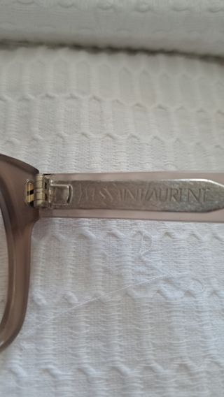 Montura gafas pasta marrón y gris.