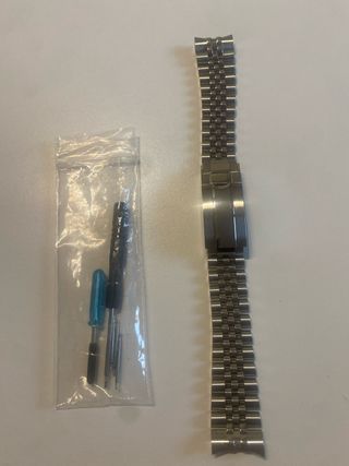 Cinturino acciaio ansa curva20mm Jubilee per Rolex