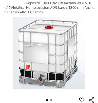 Bidón 1000L Reforzado Metálico ADR Nuevo