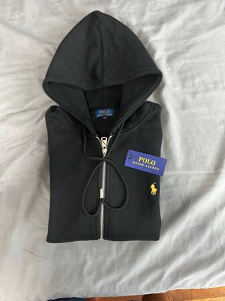 Sudadera Ralph Lauren Negra con Cremallera
