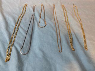 Lote de 6 Cadenas Doradas y Plateadas