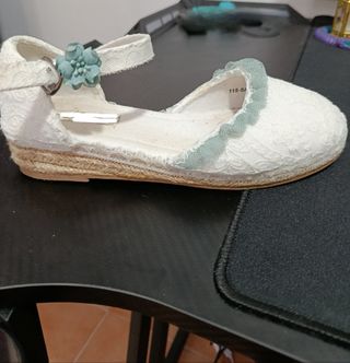 Esparteñas Comunión Niña Blancas