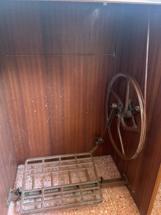 Máquina de coser Sigma azul y blanca