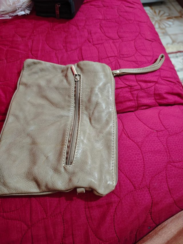 Borsello portafoglio beige