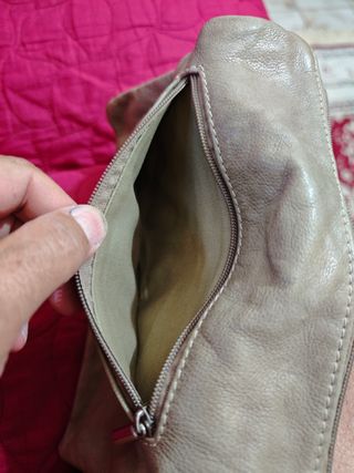 Borsello portafoglio beige