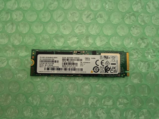 SSD Samsung 256GB NVMe PM981a