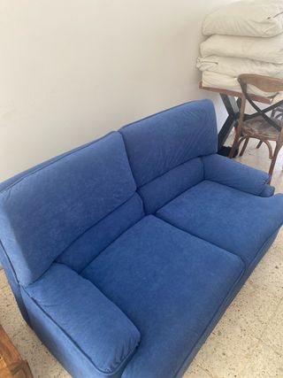 Sofá 2 plazas azul