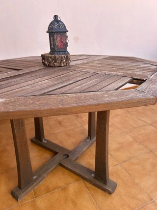 Mesa de teca para terraza - A reparar