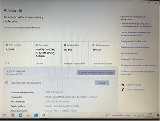 Portátil HP ProBook i5 4GB RAM