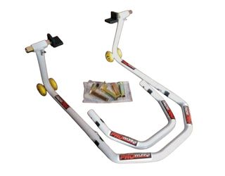 Caballete Moto 3 en 1 Delantero y Trasero Blanco