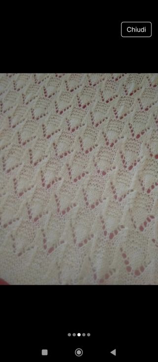 Copertina per culla in maglia