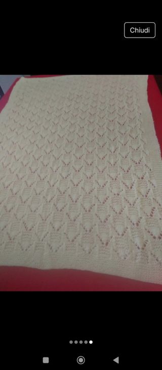 Copertina per culla in maglia