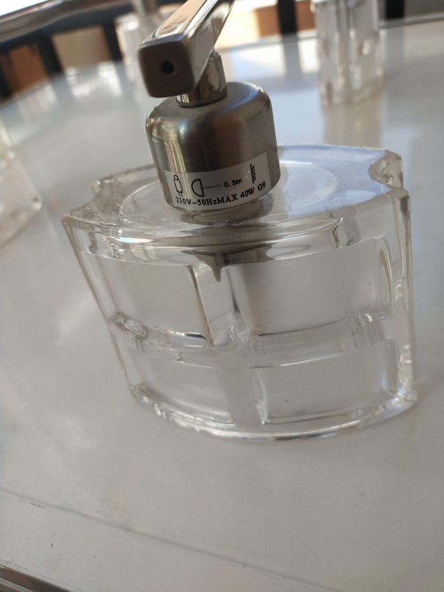 Lámpara de techo moderna metal y cristal