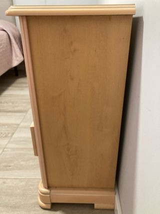 Pupitre y mesita madera rosado