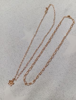 Pack 2 Collares Dorados Flor