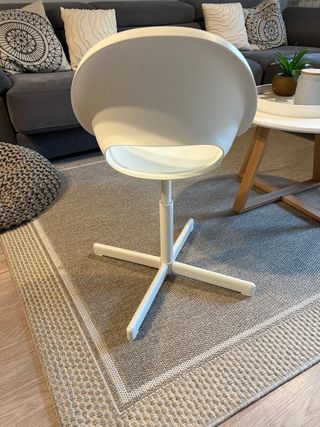 Silla de escritorio infantil blanca