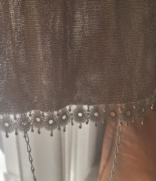 Bolso de plata antiguo con cadena