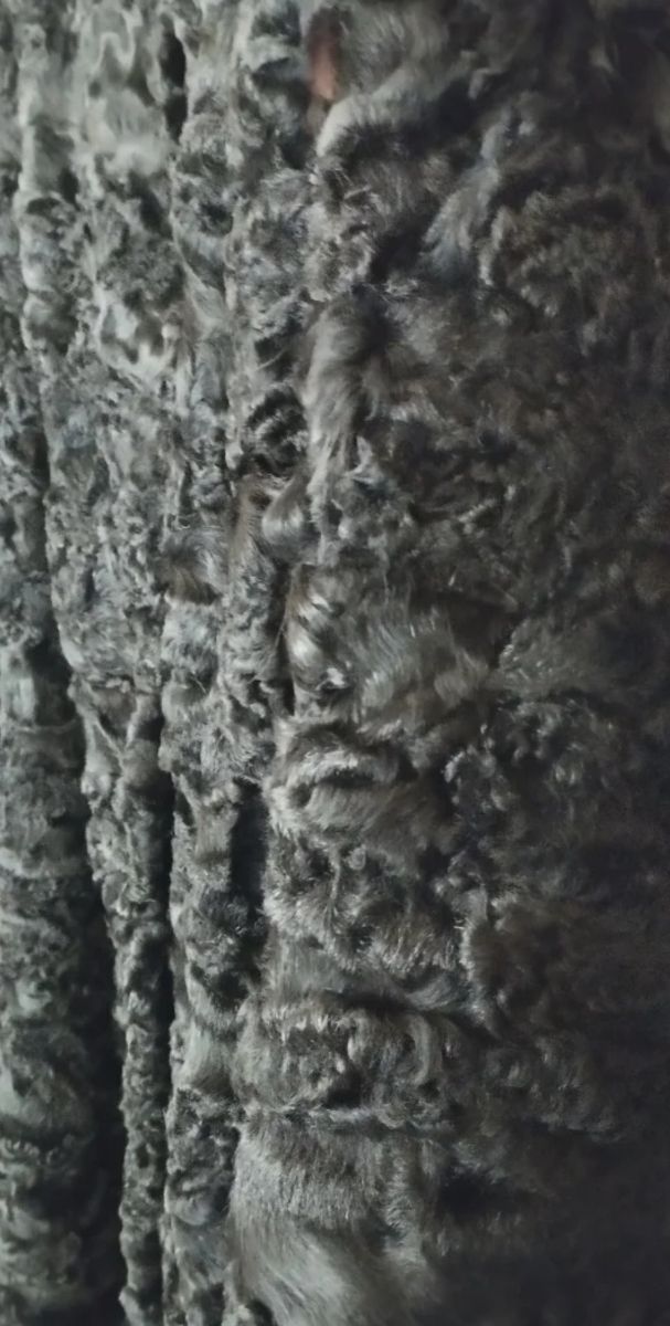 Abrigo Astrakán Negro. Talla XL