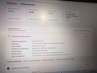 Portátil HP 650 G8 i7 SSD 512gb 16GB RAM W11