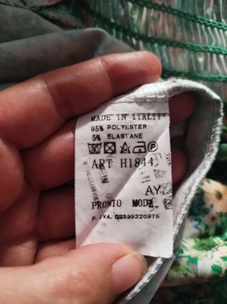 Vestido floral verde y rosa